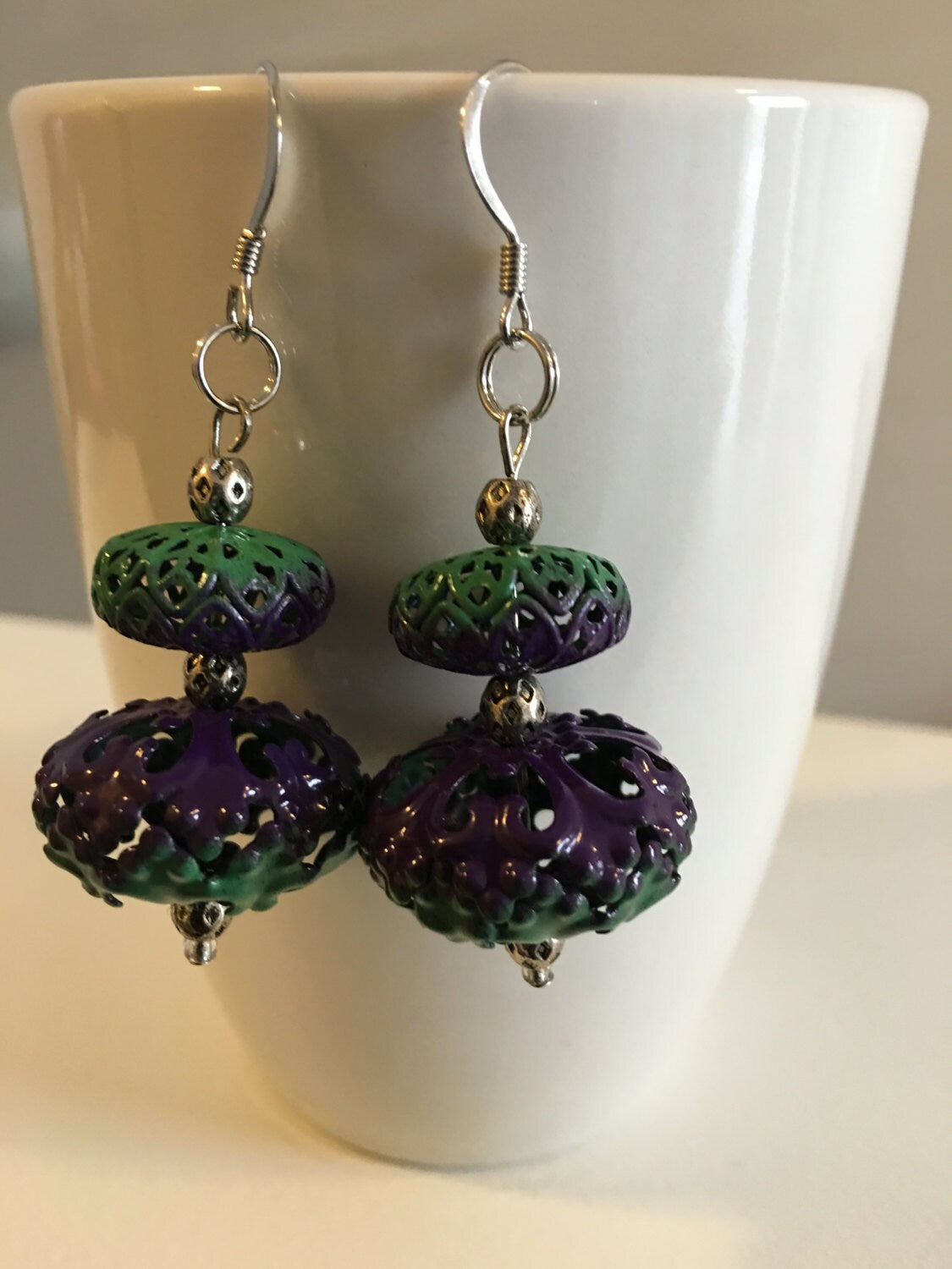 Green and Purple Filigree
