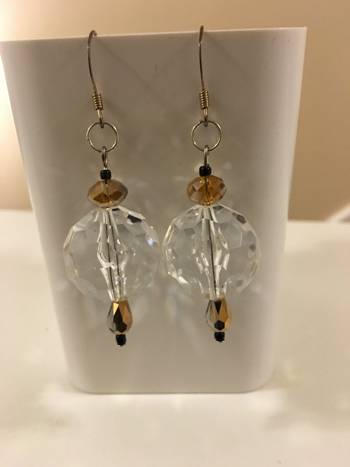 Crystal Clear Globe Earrings