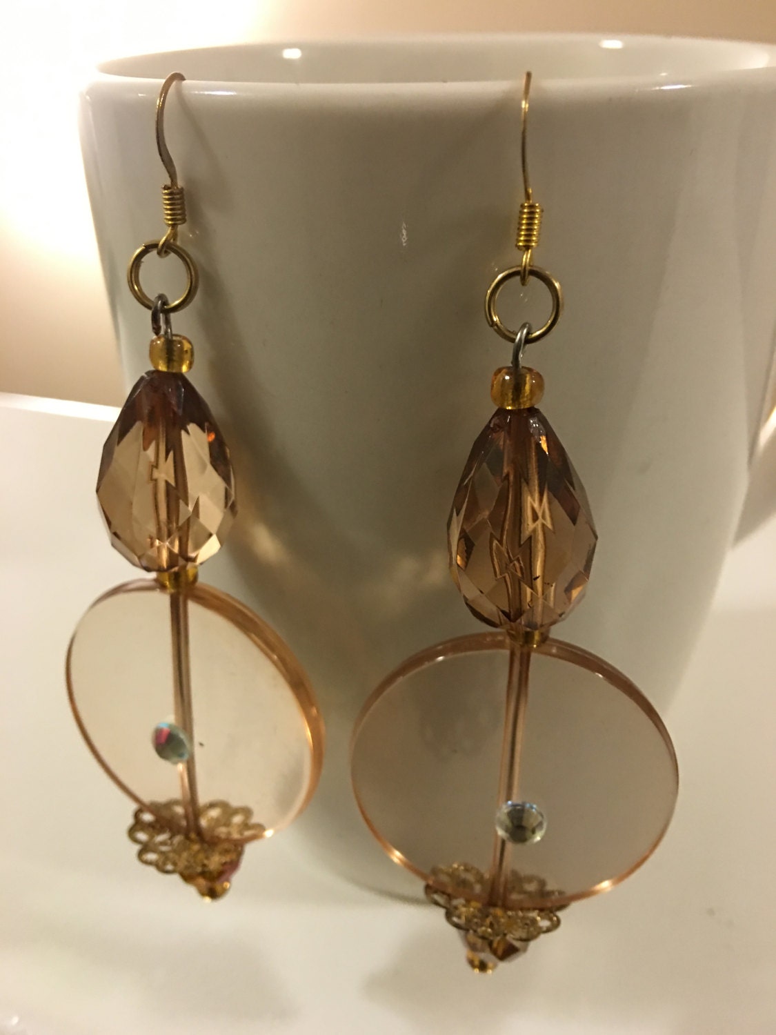 Topaz Clear Dangle Earrings