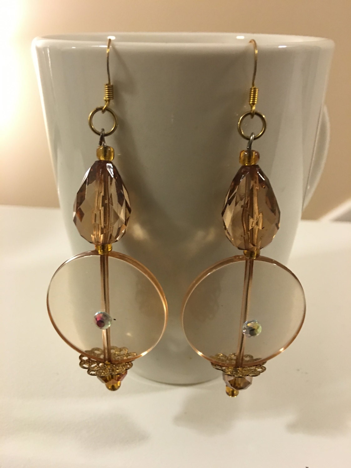 Topaz Clear Dangle Earrings