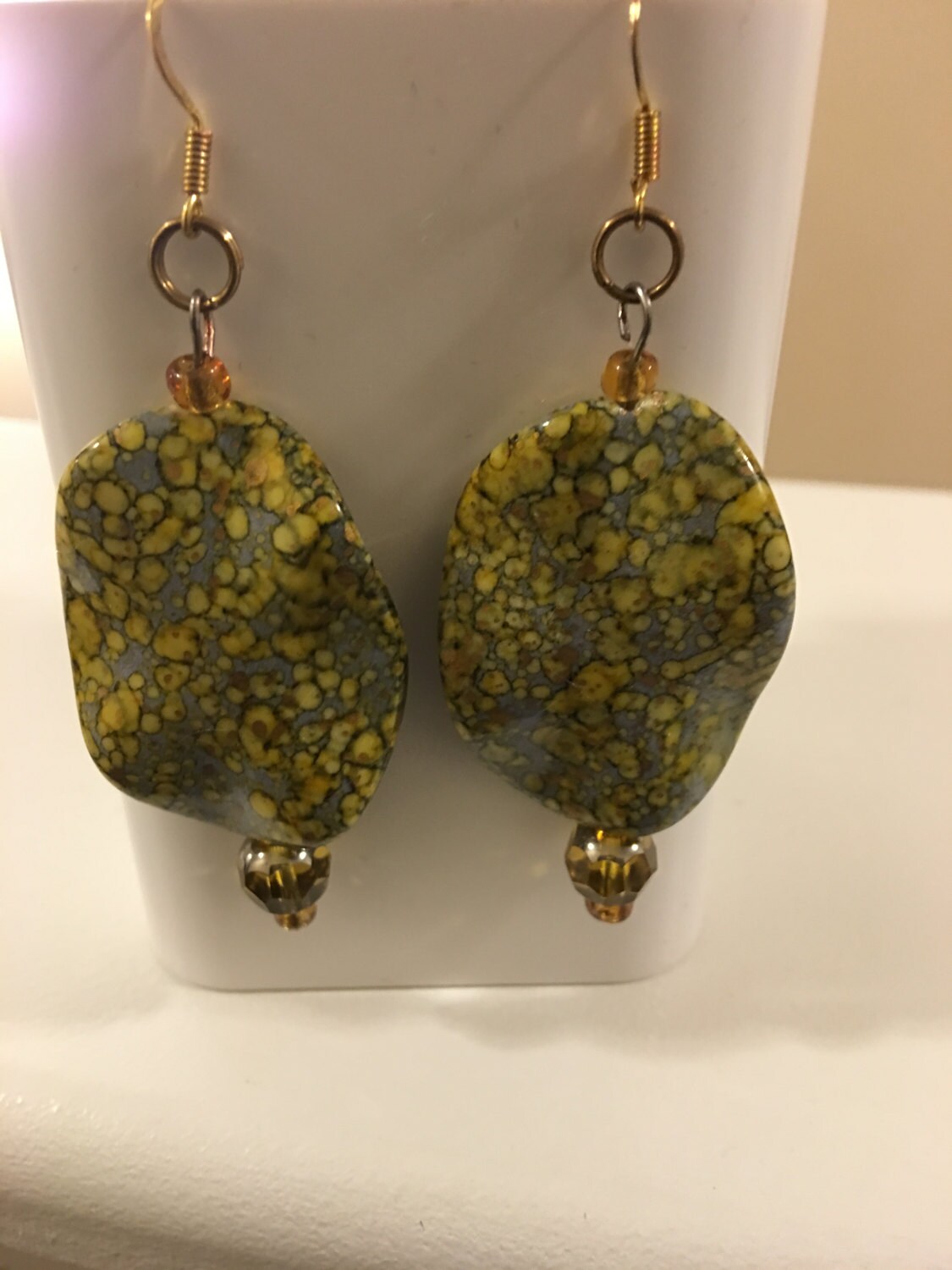 Rocky Green Drop Earrings
