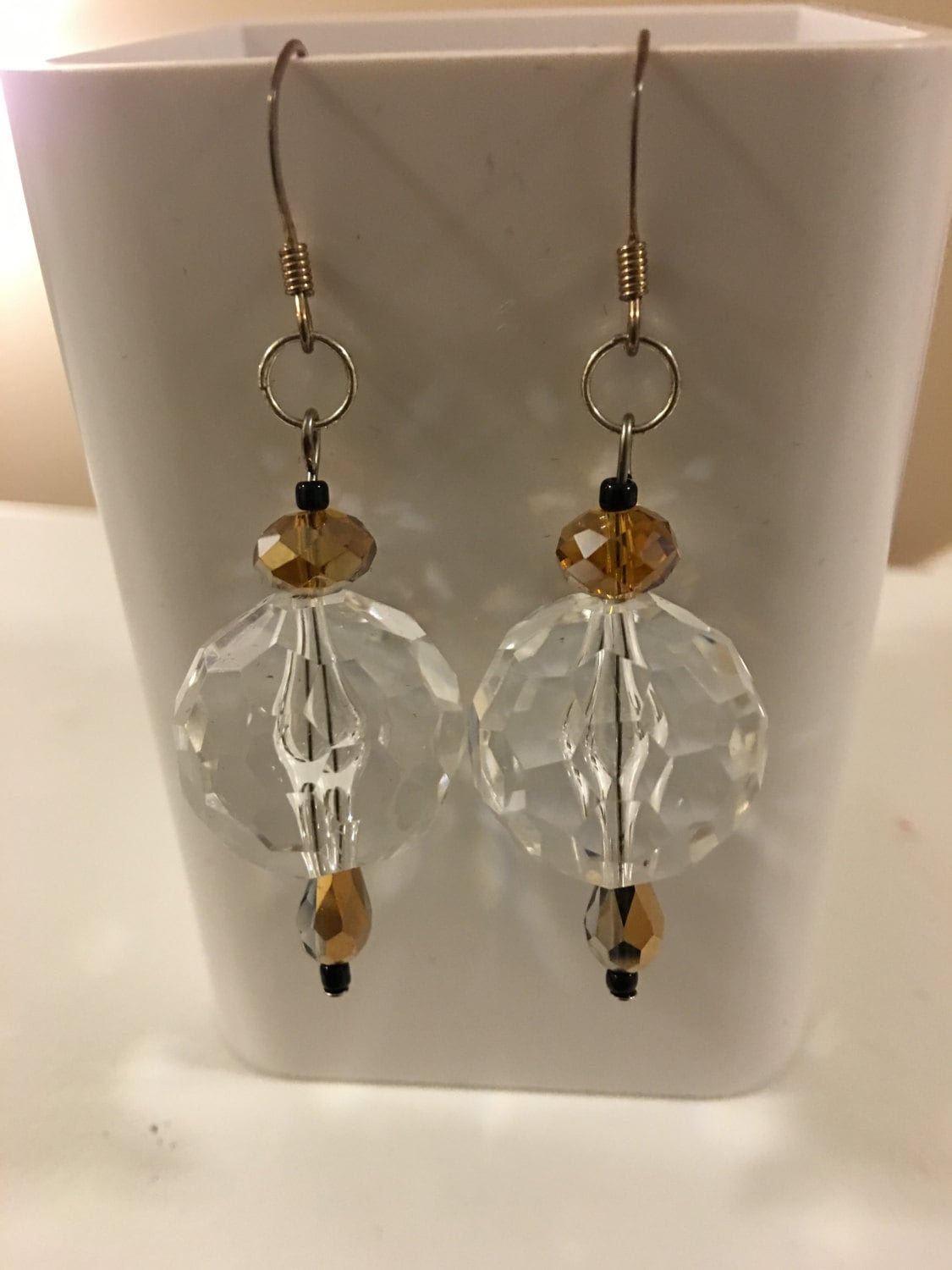 Crystal Clear Globe Earrings