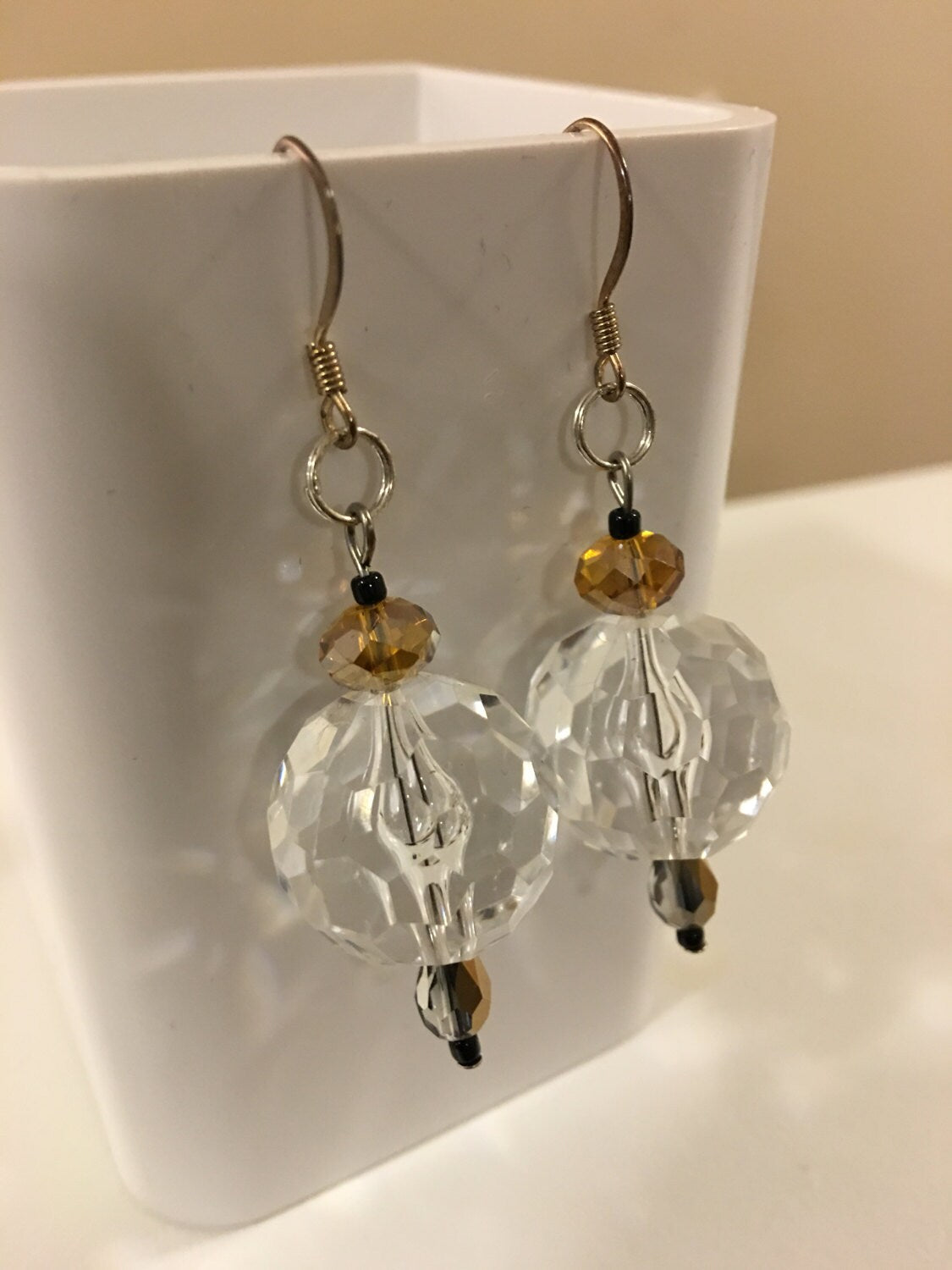 Crystal Clear Globe Earrings