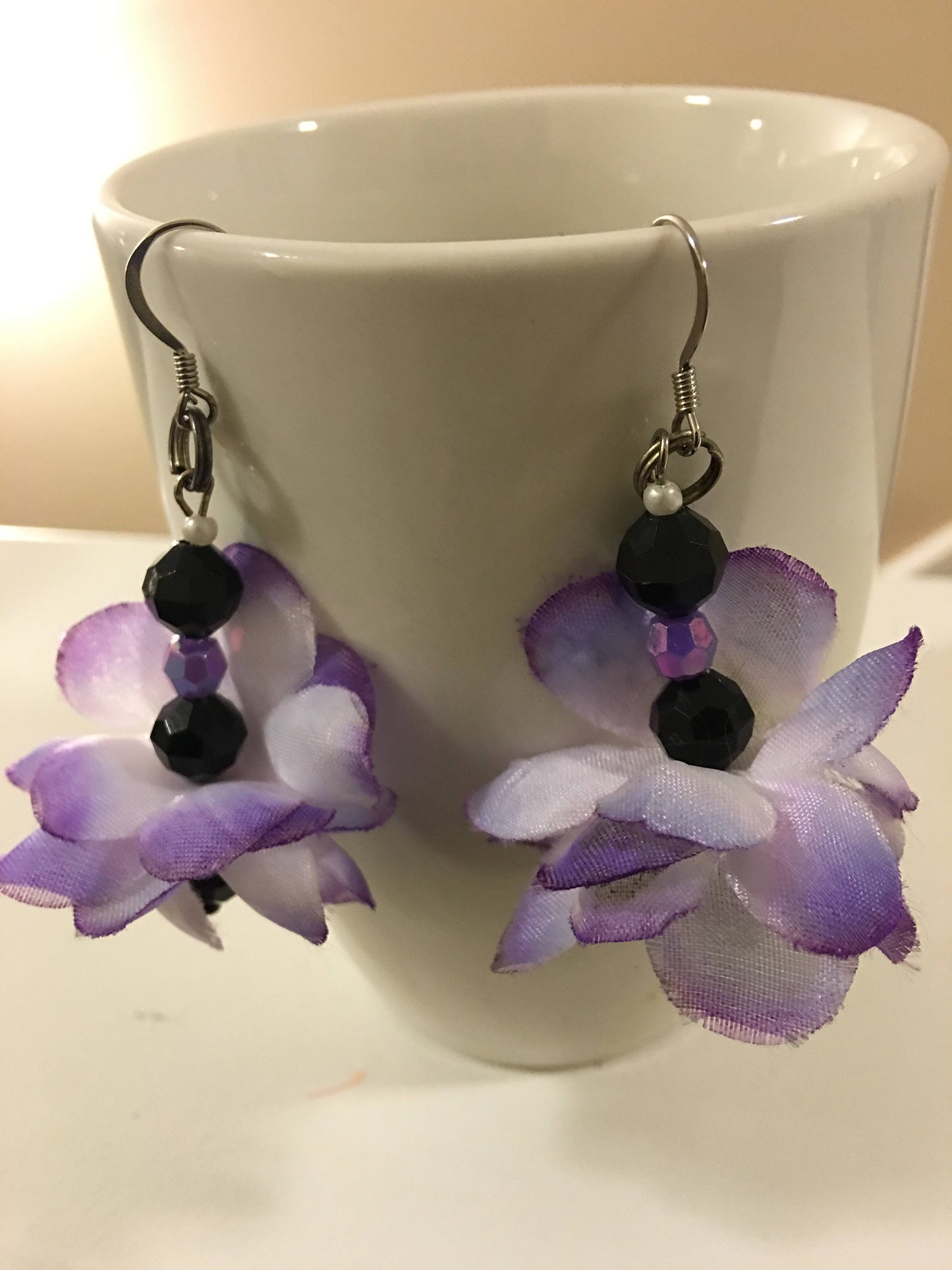 Purple Passion Floral Black