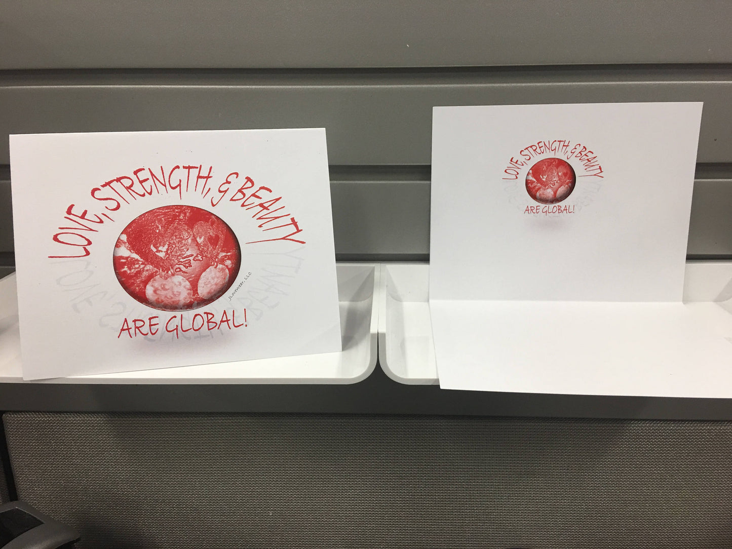 Love, Strength, and Beauty Note Cards, Set of 8 Greeting Cards Packaged