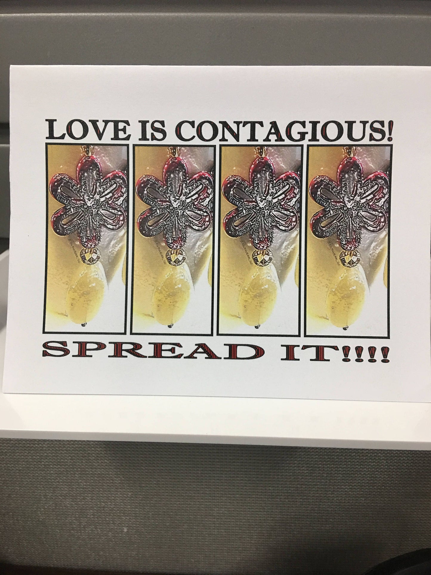 Love is Contagious Note Cards, Set of 8 Greeting Cards Packaged
