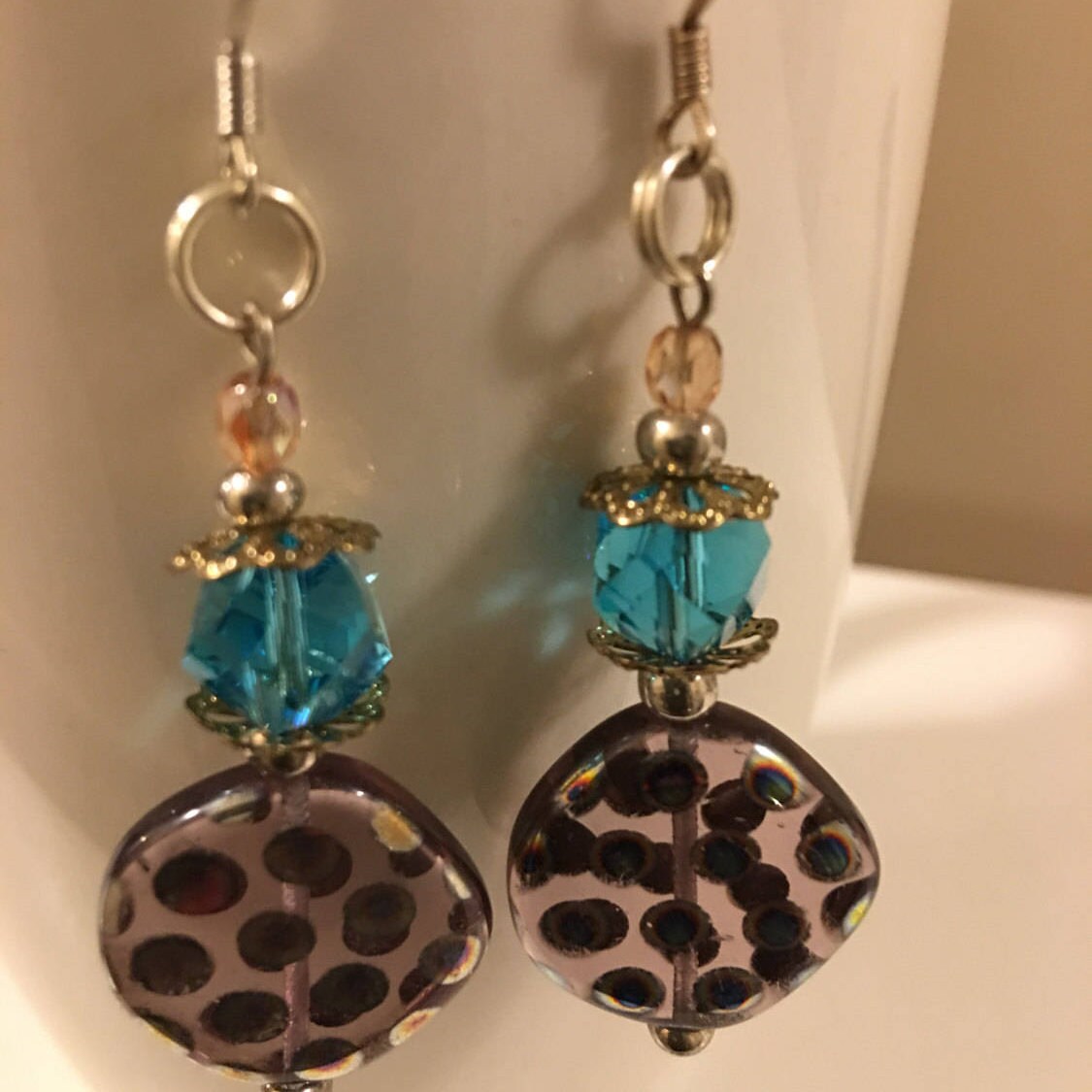 Peacock Dot Earrings