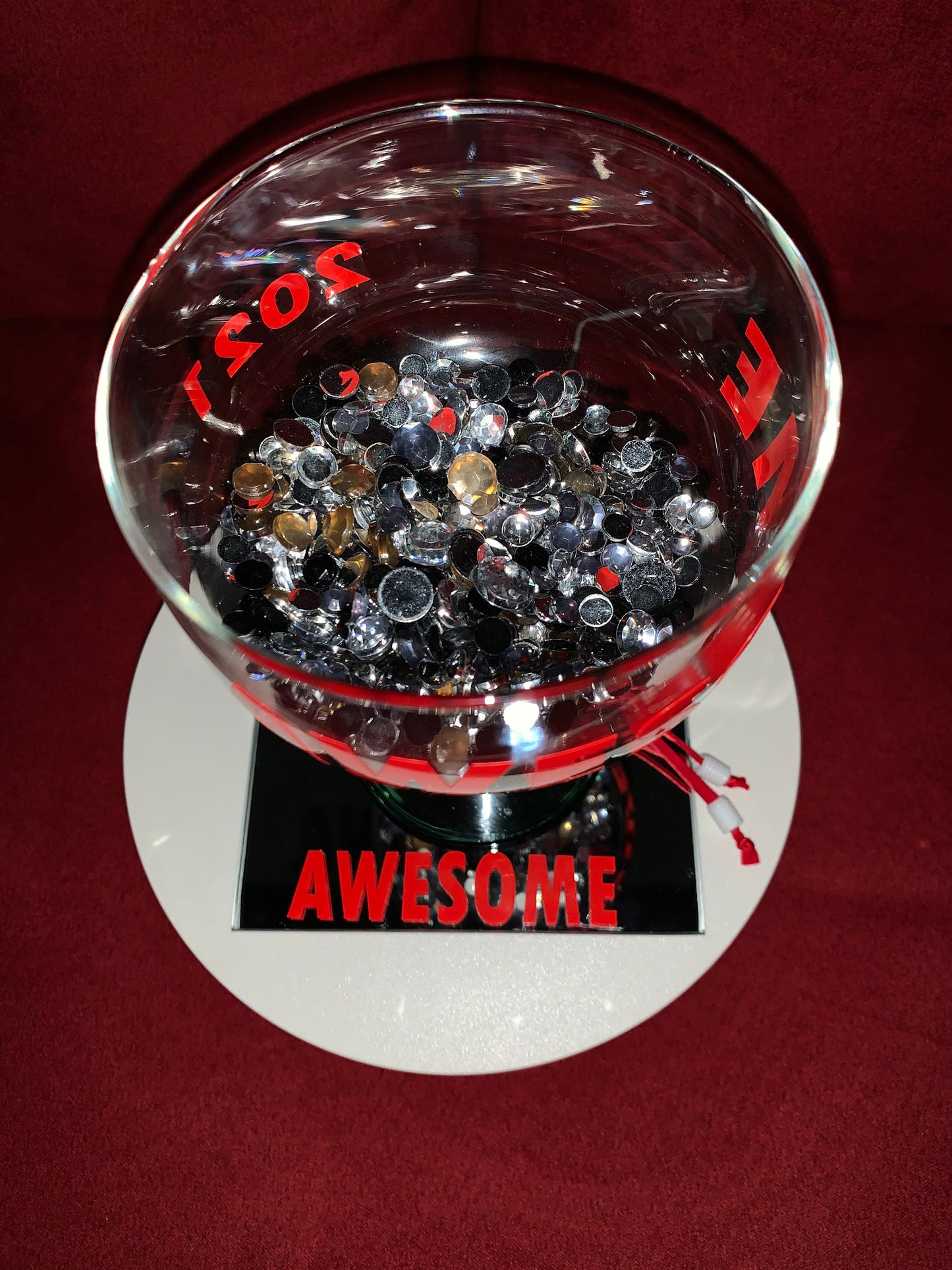 Awesome Personalized Margarita Glass with Matching Coaster