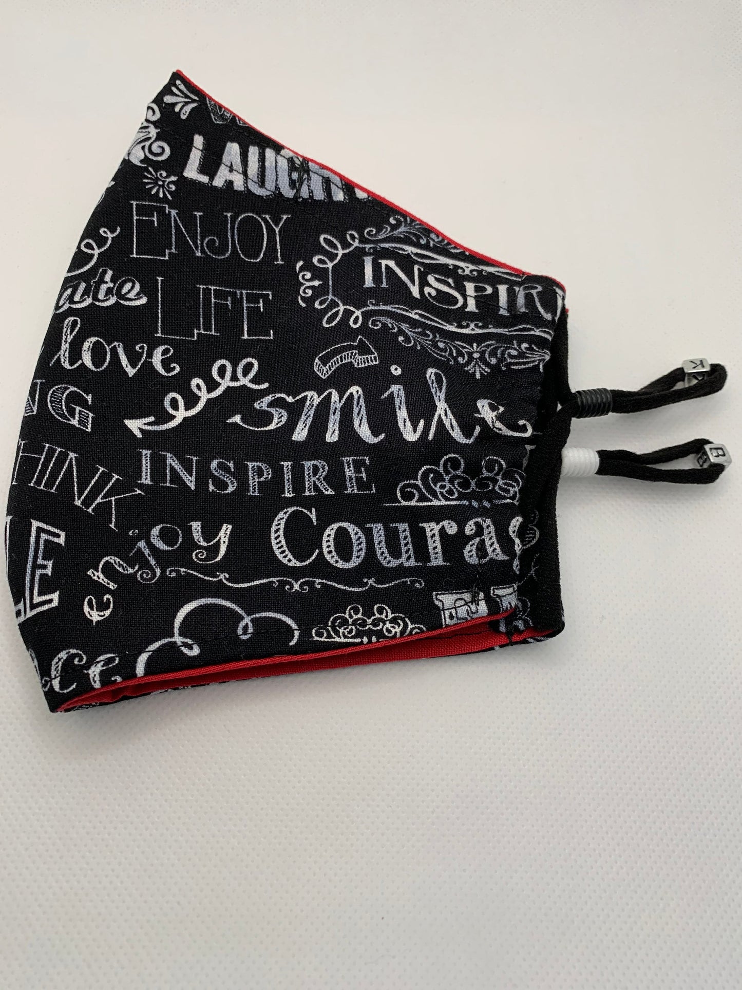 Inspirational Positive Affirmation 3- Layer Face Mask - Adjustable Elastic Ear Cord
