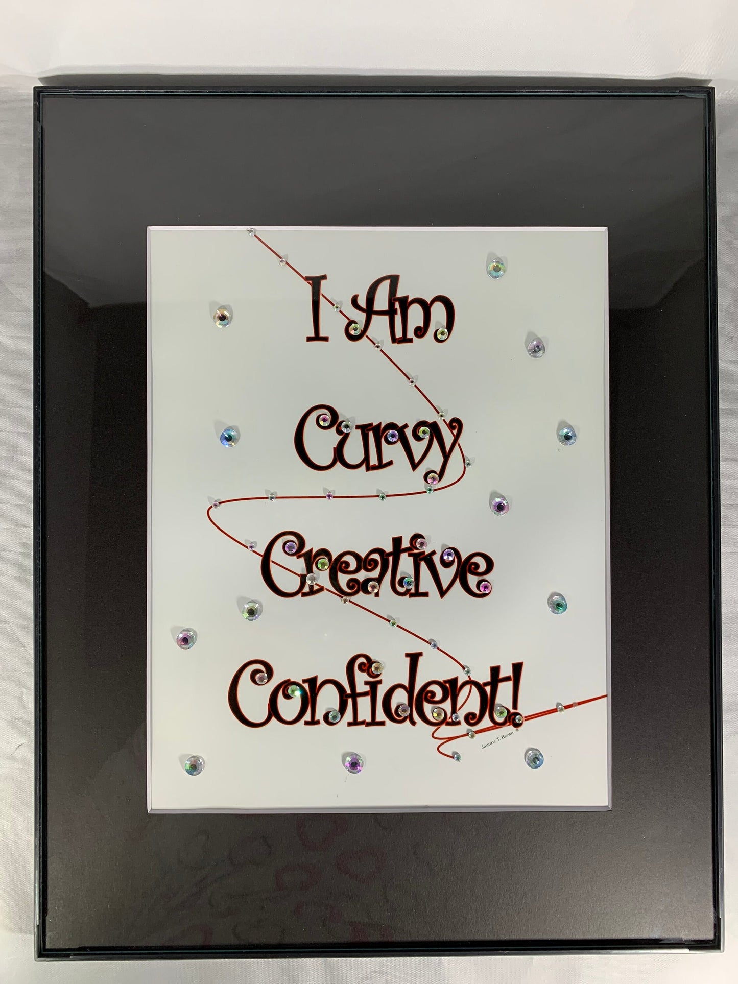 I Am Curvy, Creative, Confident Framed - Original Graphic Artwork