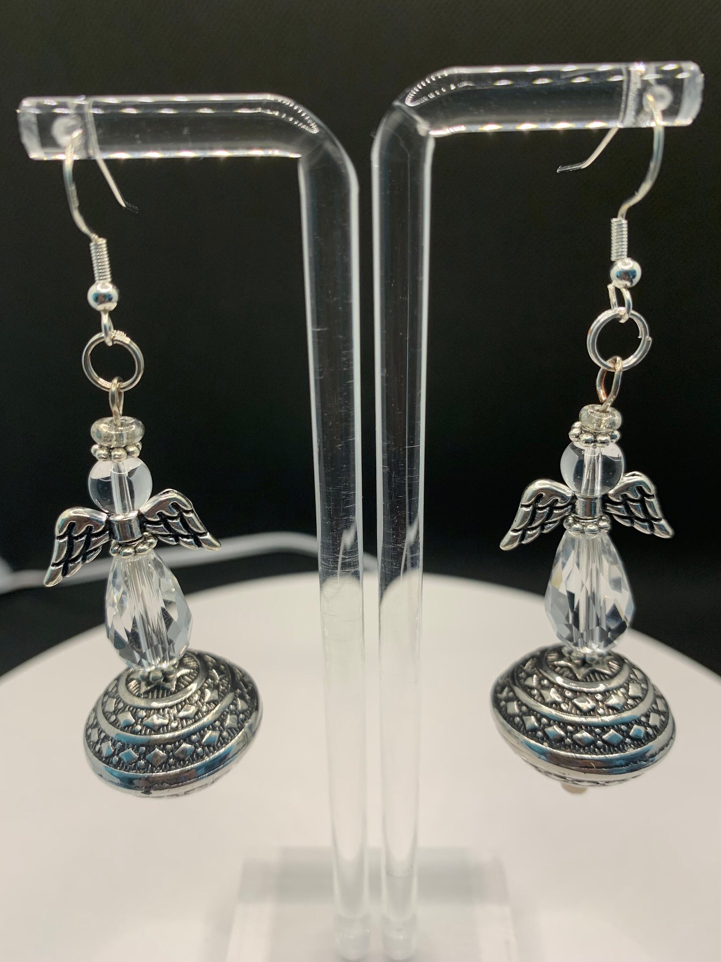 Guardian Angel of Love Clear Earring Set