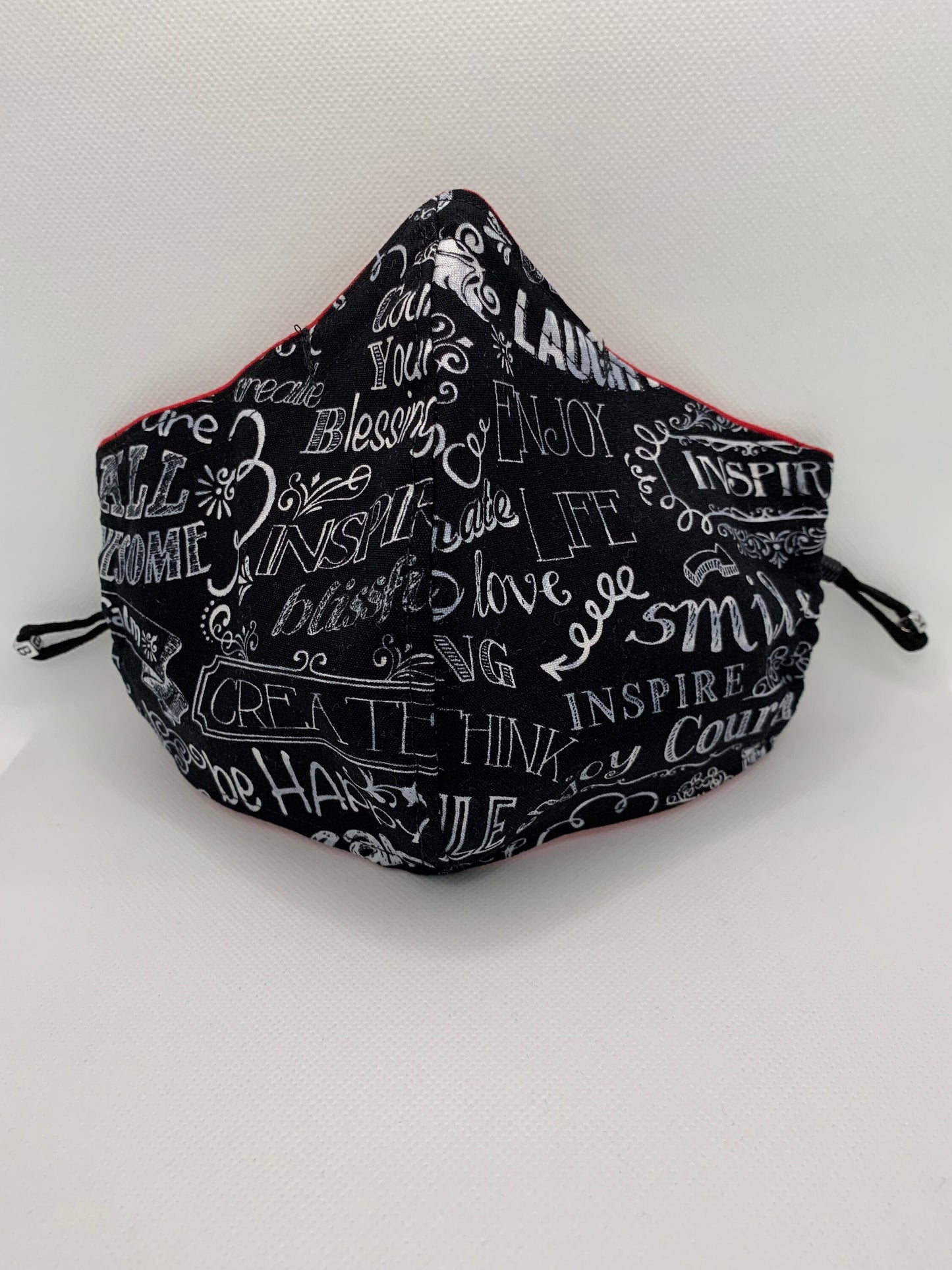 Inspirational Positive Affirmation 3- Layer Face Mask - Adjustable Elastic Ear Cord