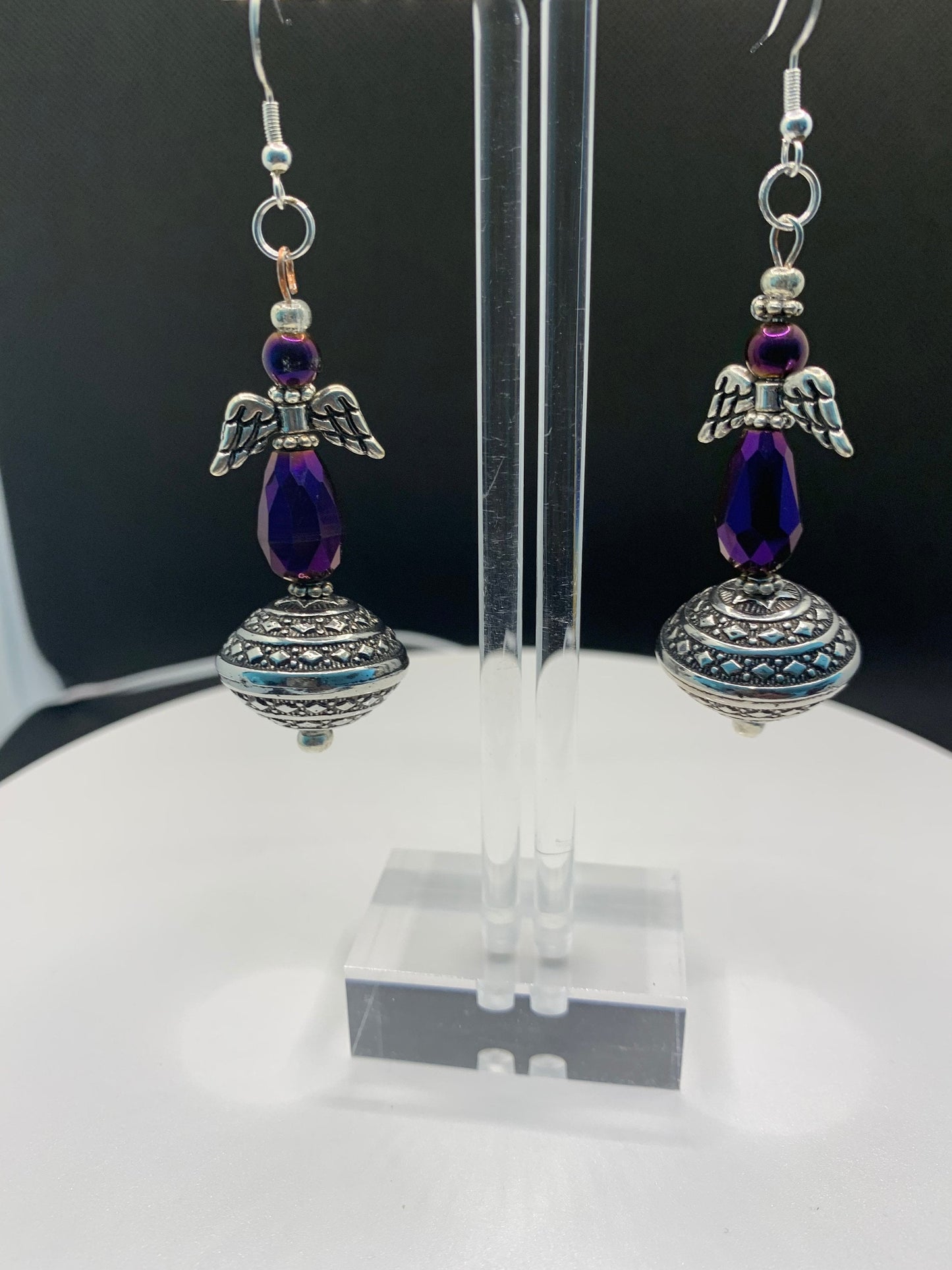 Guardian Angel of Love - Purple Earring Set