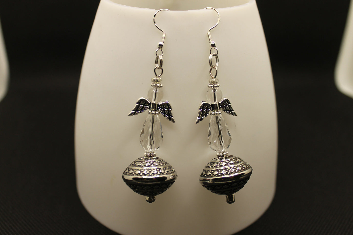 Guardian Angel of Love Clear Earring Set