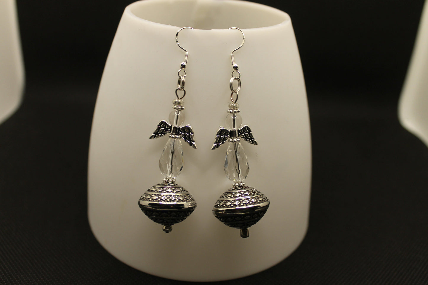 Guardian Angel of Love Clear Earring Set