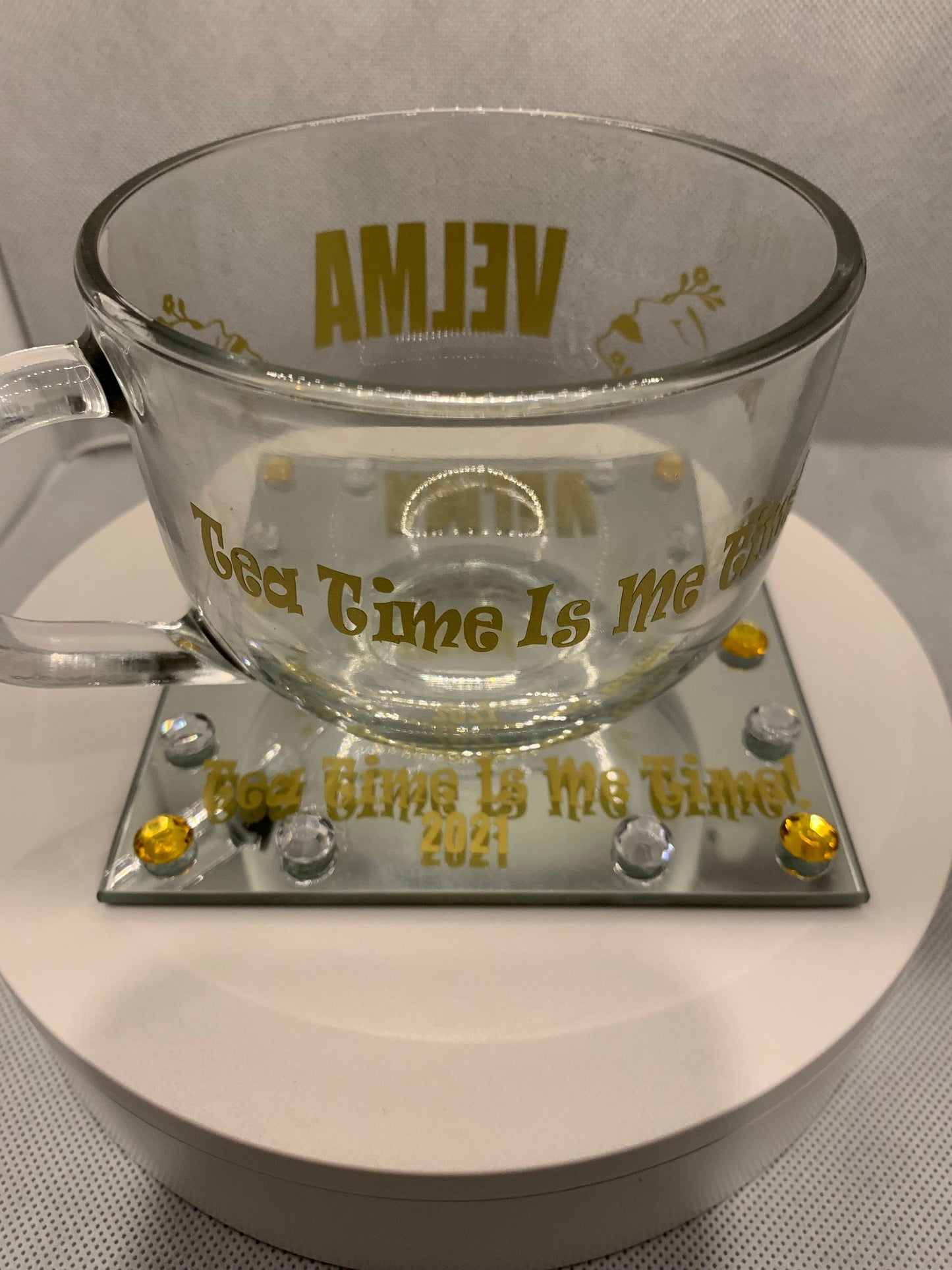Tea Time is Me Time! Personalized Multi Purpose Gourmet Coffee Tea Mug and Matching Coaster!