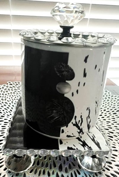 Rise Above It Black and White Bing Ceramic Mug and Coaster - 2 piece set