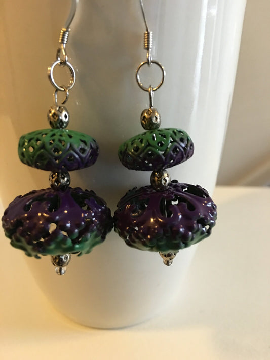 Green and Purple Filigree