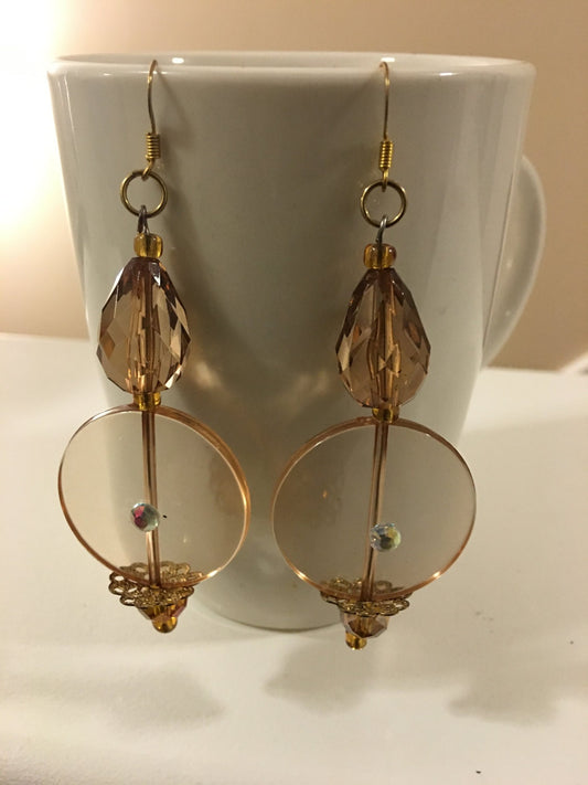 Topaz Clear Dangle Earrings