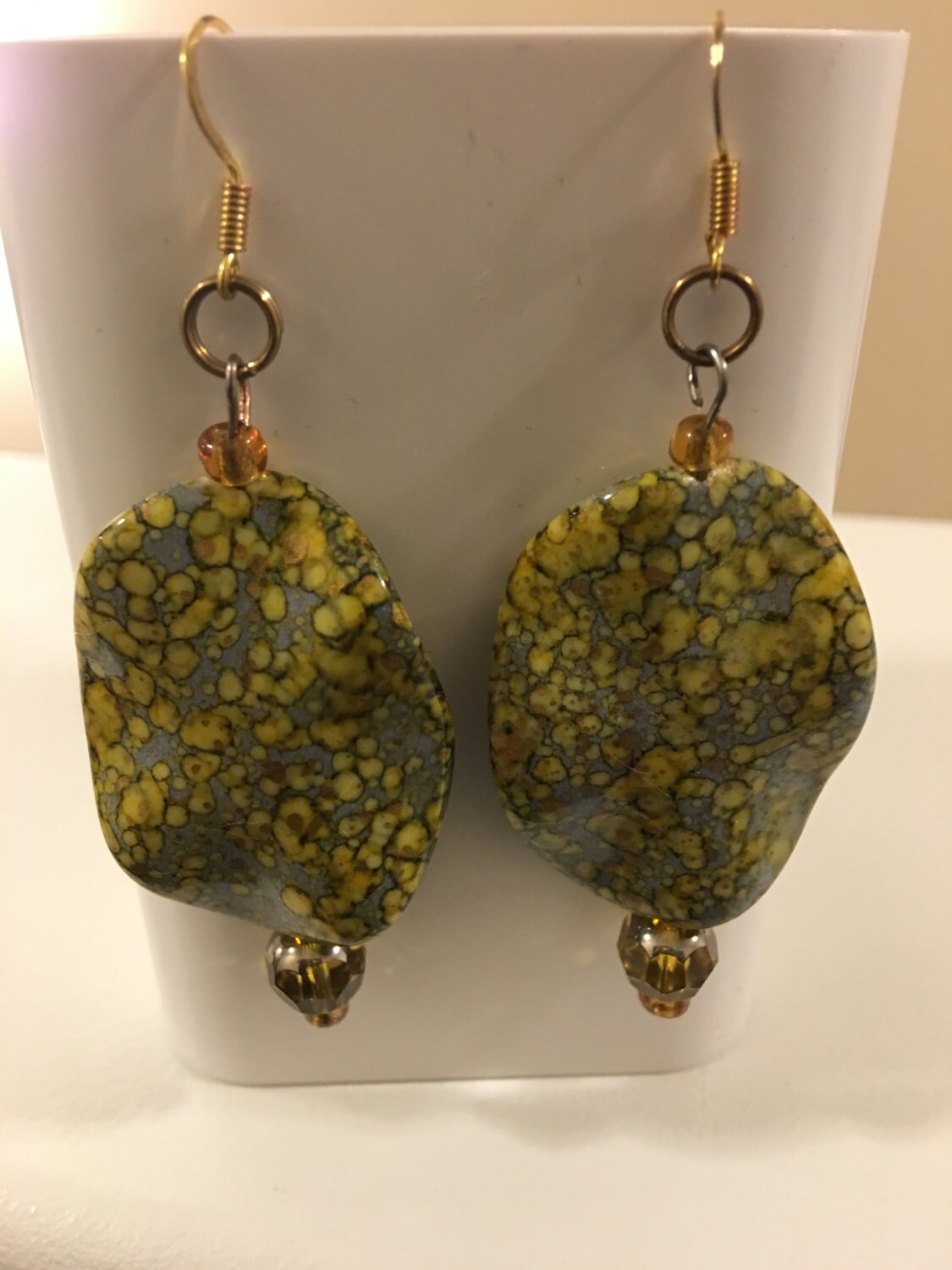 Rocky Green Drop Earrings