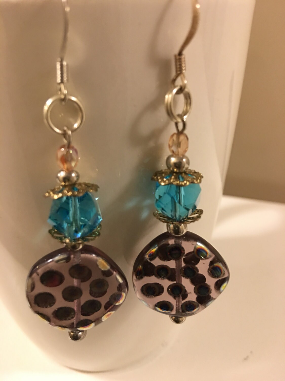Peacock Dot Earrings