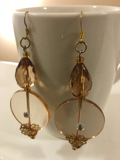 Topaz Clear Dangle Earrings