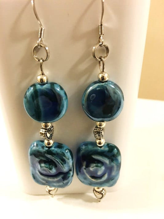 Double  Blue Swirl