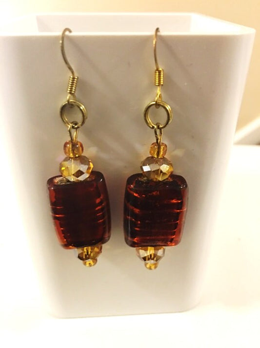 Ruby Rectangle Earrings