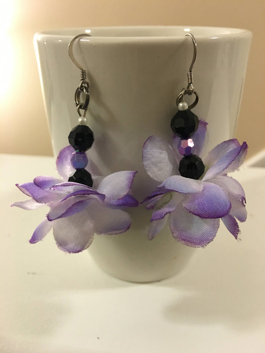 Purple Passion Floral Black