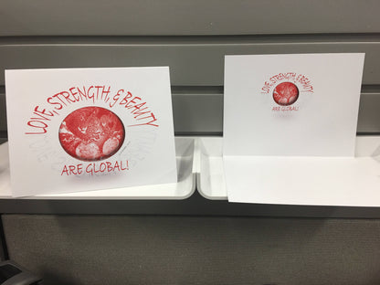 Love, Strength, and Beauty Note Cards, Set of 8 Greeting Cards Packaged