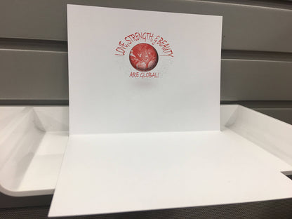 Love, Strength, and Beauty Note Cards, Set of 8 Greeting Cards Packaged