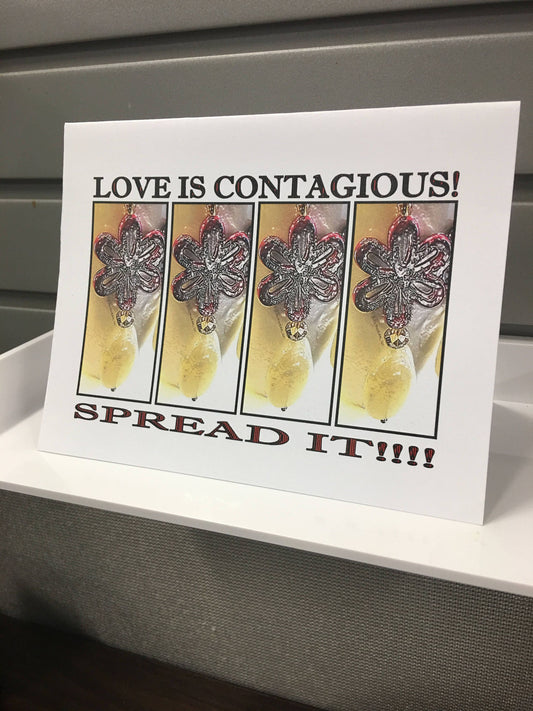 Love is Contagious Note Cards, Set of 8 Greeting Cards Packaged