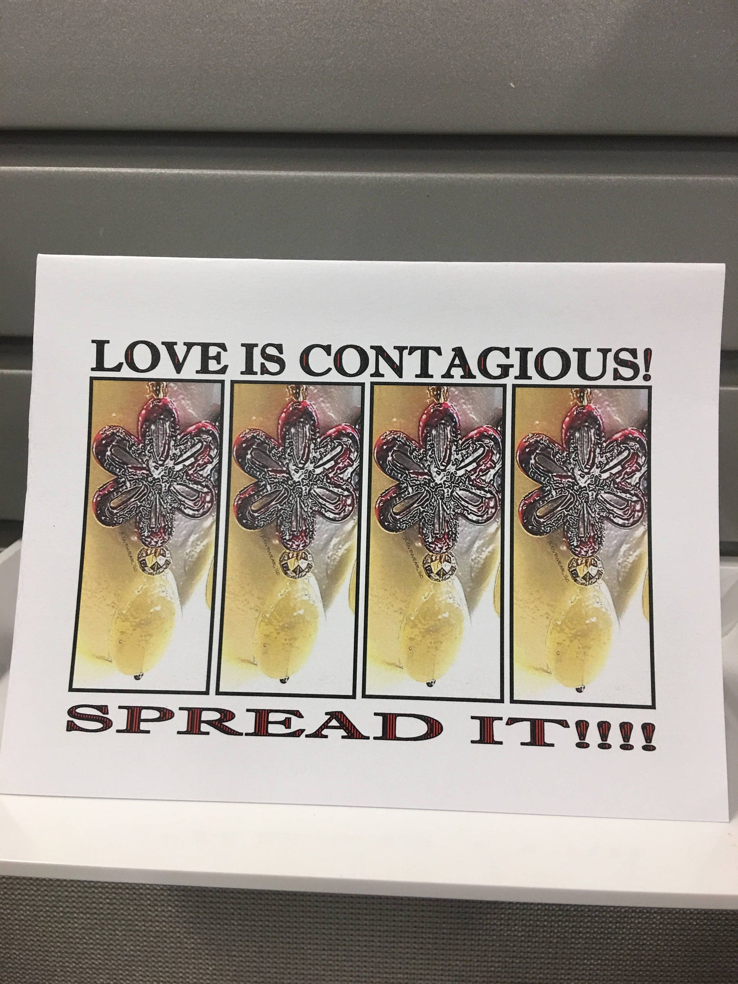 Love is Contagious Note Cards, Set of 8 Greeting Cards Packaged