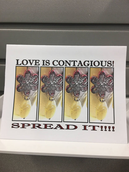 Love is Contagious Note Cards, Set of 8 Greeting Cards Packaged