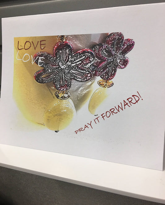 Love * Pray It Forward! Note Cards, Set of 8 Greeting Cards Packaged