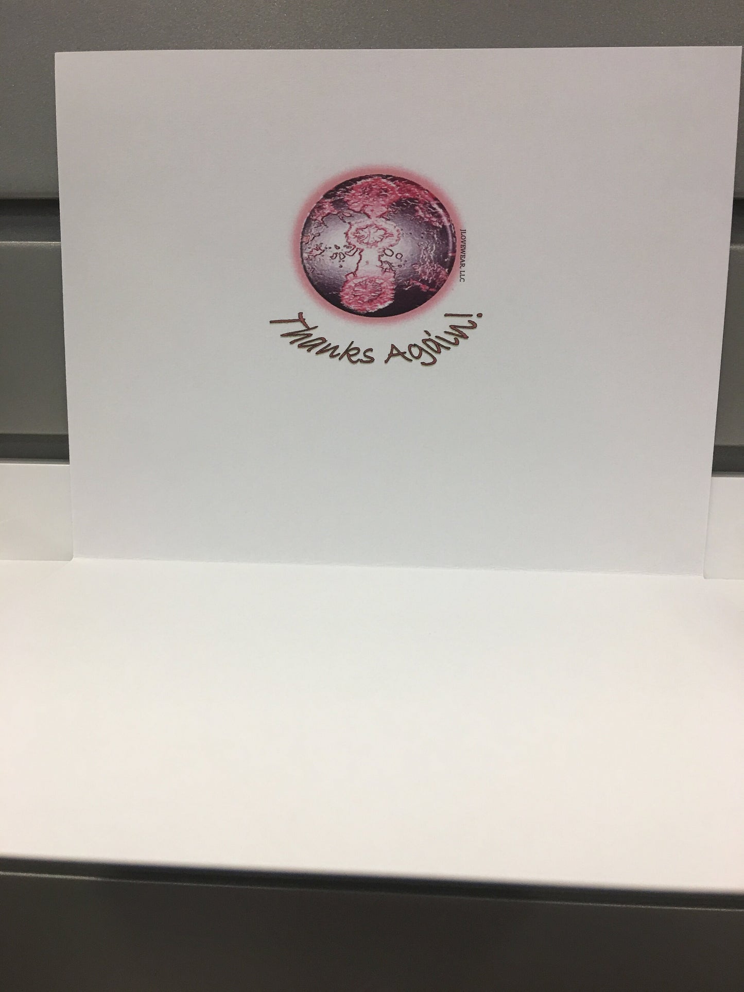 Thank You! (Purple Globe) Note Cards - Set of 8 cards packaged