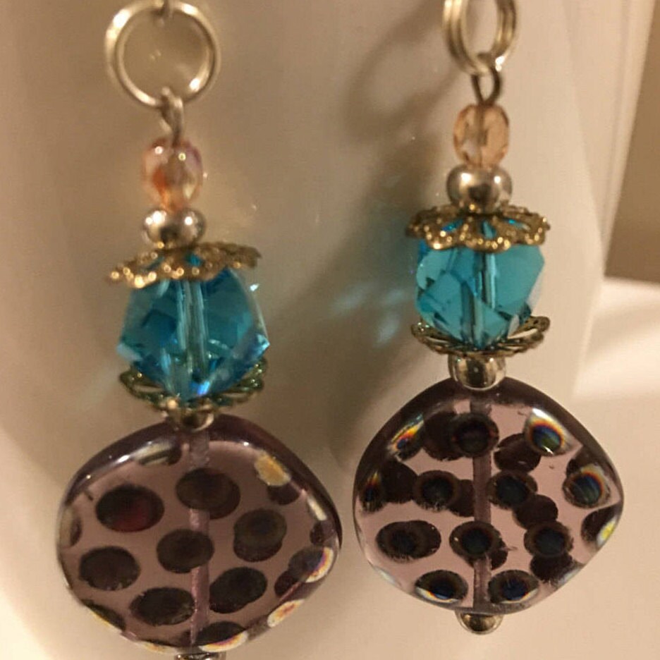 Peacock Dot Earrings