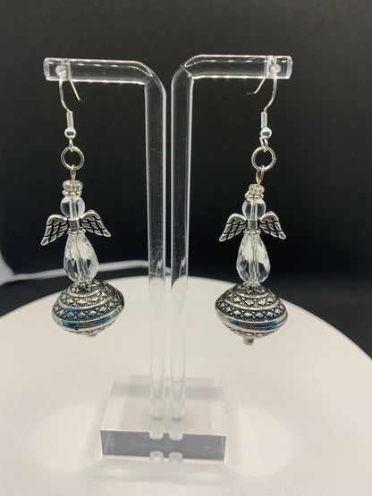 Guardian Angel of Love Clear Earring Set
