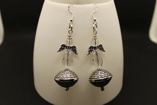 Guardian Angel of Love Clear Earring Set